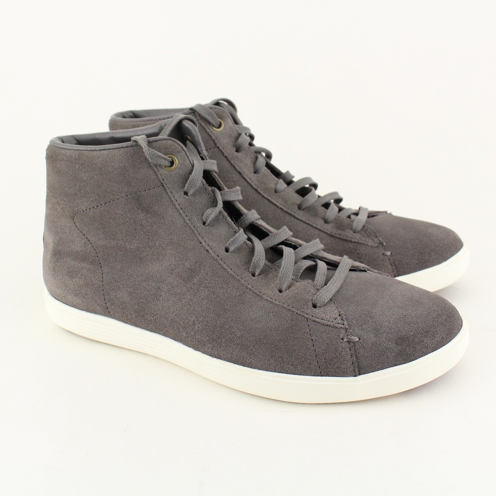 Cole Haan Grand Crosscourt Hi-Top Womens Size 7.5B Gray Suede Sneakers Shoes